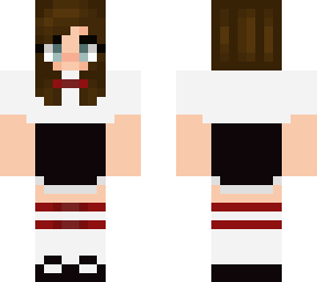 a school girl , with short hair.