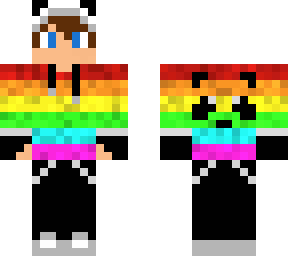 not mine edited rainbow panda