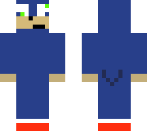 A kinda derpy Sonic | Minecraft Skin