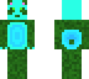 neon green and blue panda