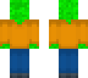 orange shirt green