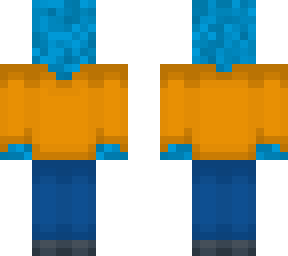 orange shirt light blue