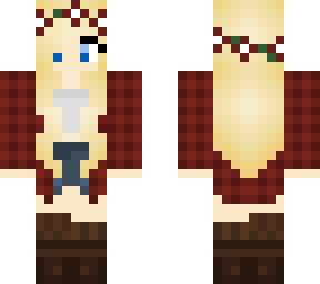 blonde hair girl with flannel edit