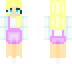 blonde overalls