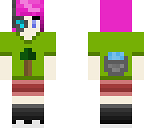 cyborg girl with nature shirt