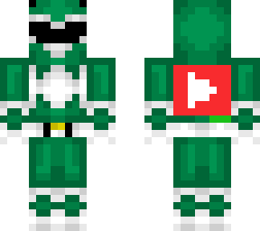 green ranger with youtube logo