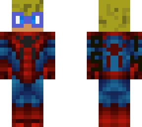 me in a spiderman suit/ suit credit to: https://www.minecraftskins.com/profile/3