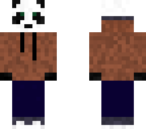 panda in a hoodie brown