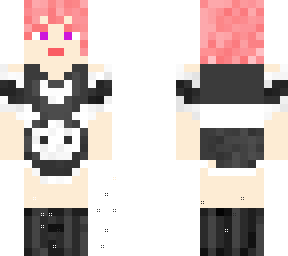 pink hair maid