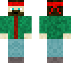 casual man (in green w/ bandana)