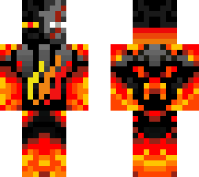 molten enderman with half burnt face