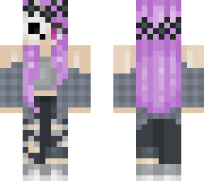 purple pastel mask girl