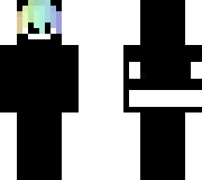 black and white wit hrainbow hair :p v2