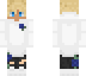 blonde blue flower boi