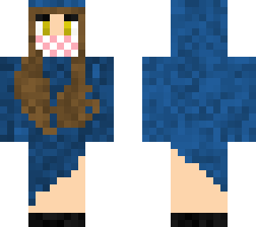 blue dressed girl