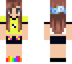 crop top yellow girl