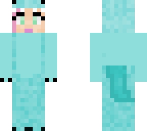 girl in dino onesie