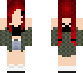 green flannel - red