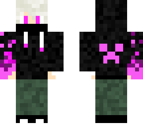 cool black/purple hoodie with creeper on the back v2