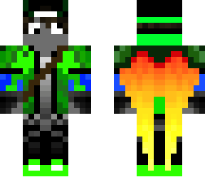 green and blue boy