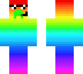 rainbow green creeper with headset