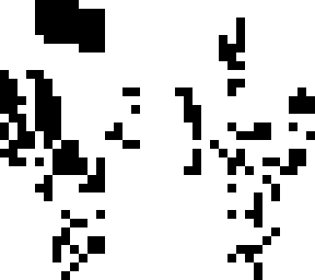 black and white