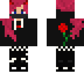 girl with horns & rose hoodie edit of: xblockyxduckx