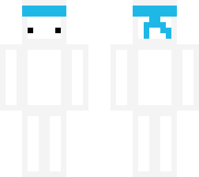 white skin with blue headband