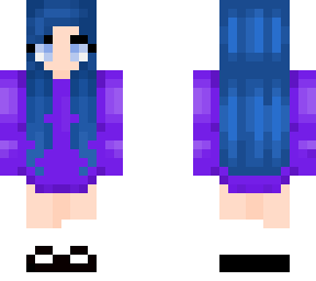 blue haired girl