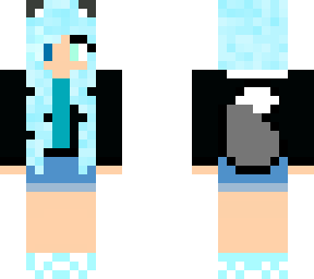 cute light blue wolf girl
