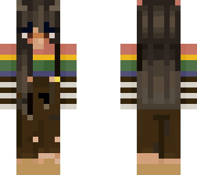 rainbow overalls girl