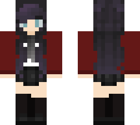 purple hair high school girl
