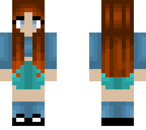 redhead who loves blue