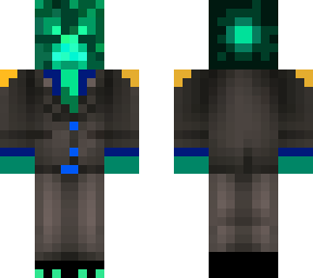 teal creeper in a suit