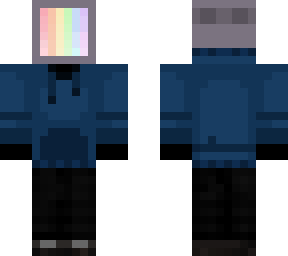 blue hooded computer head