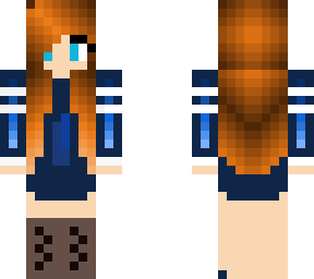 ginger girl, blue summer outfit