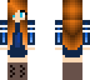 ginger girl, blue summer outfit