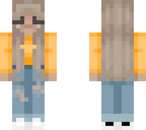kaneeey orange crop top with ripped jeans and adidas trainers