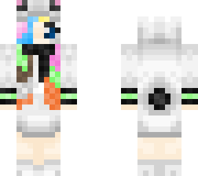 pastel girl with panda costume