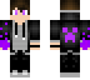 purple hand boy