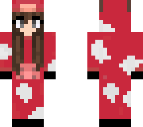 red mushroom cow onesie - brunette