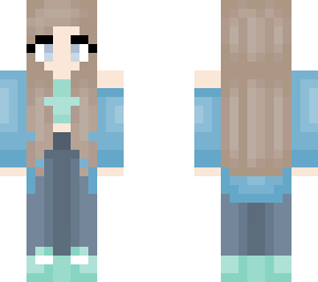 cutie - blue jacket - green shirt and shoes