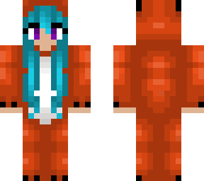 foxy onesie - female w/ blue hair