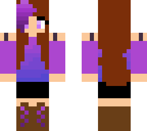 purple fade girl