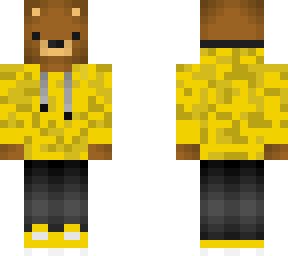 bear with yellow hoodie