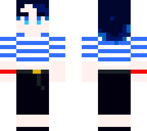 casual blue and white stripe