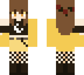 black and yellow grunge girl