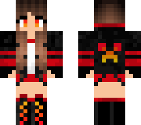 fire girl with creeper hoodie v.2