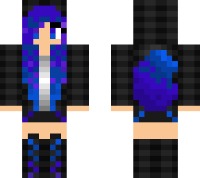 purple/blue wolf girl