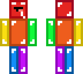 rainbow herobrine noob (remake, not mine)